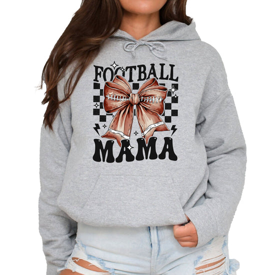 Football Mama Hoodie for Women – Gray view 1