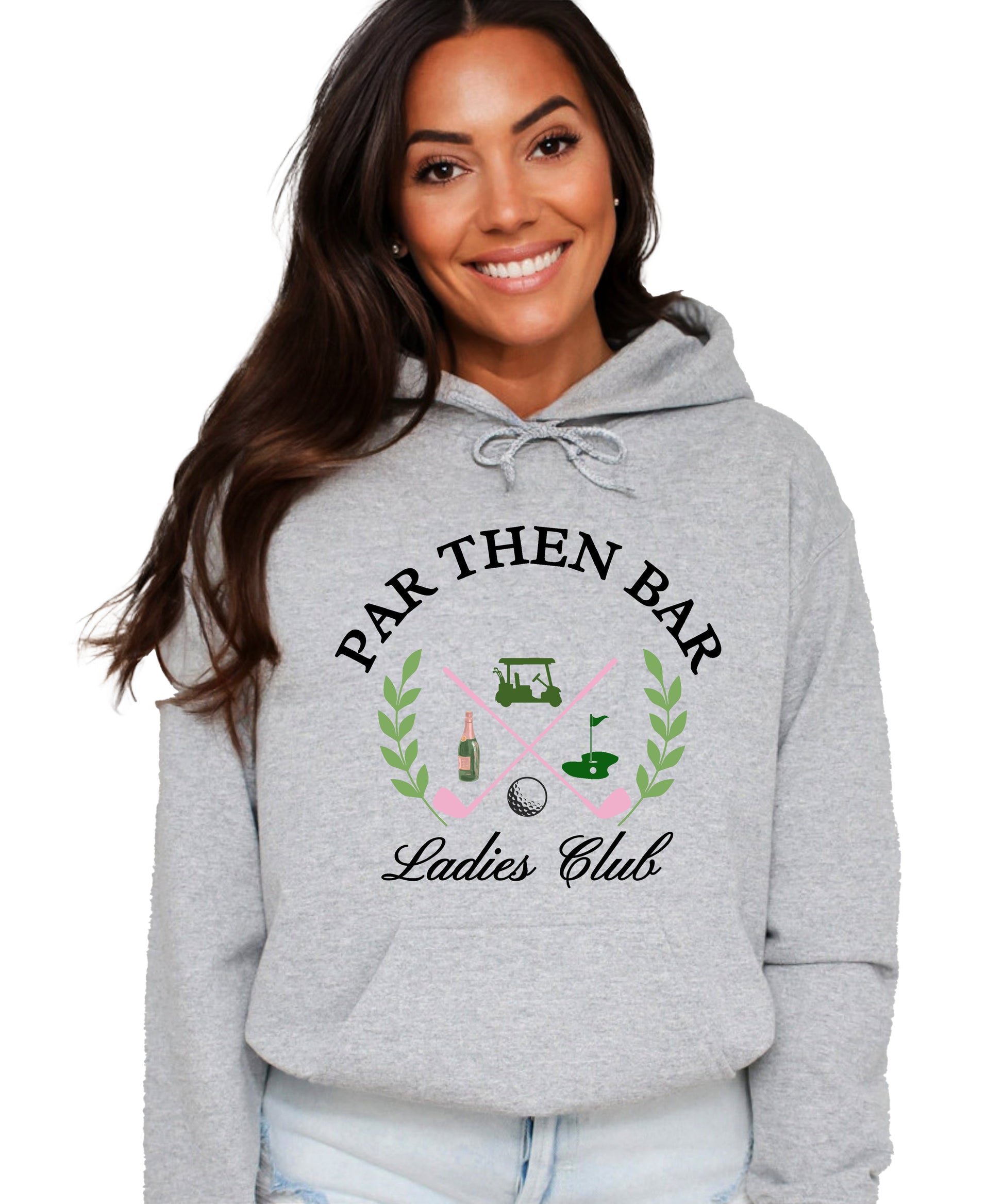 Par Then Bar Ladies Club Golf Hoodie for Women - Gray Hoodie - view 1