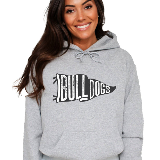 Gray Bulldogs school spirit hoodie - view 2