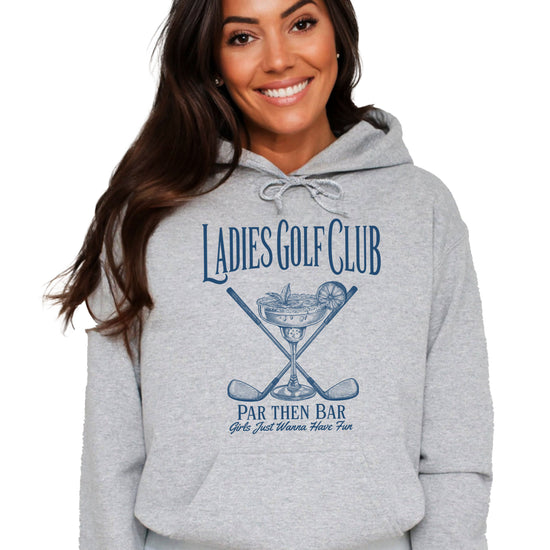 Ladies Golf Club Par Then Bar Hoodie for Women - Gray 2