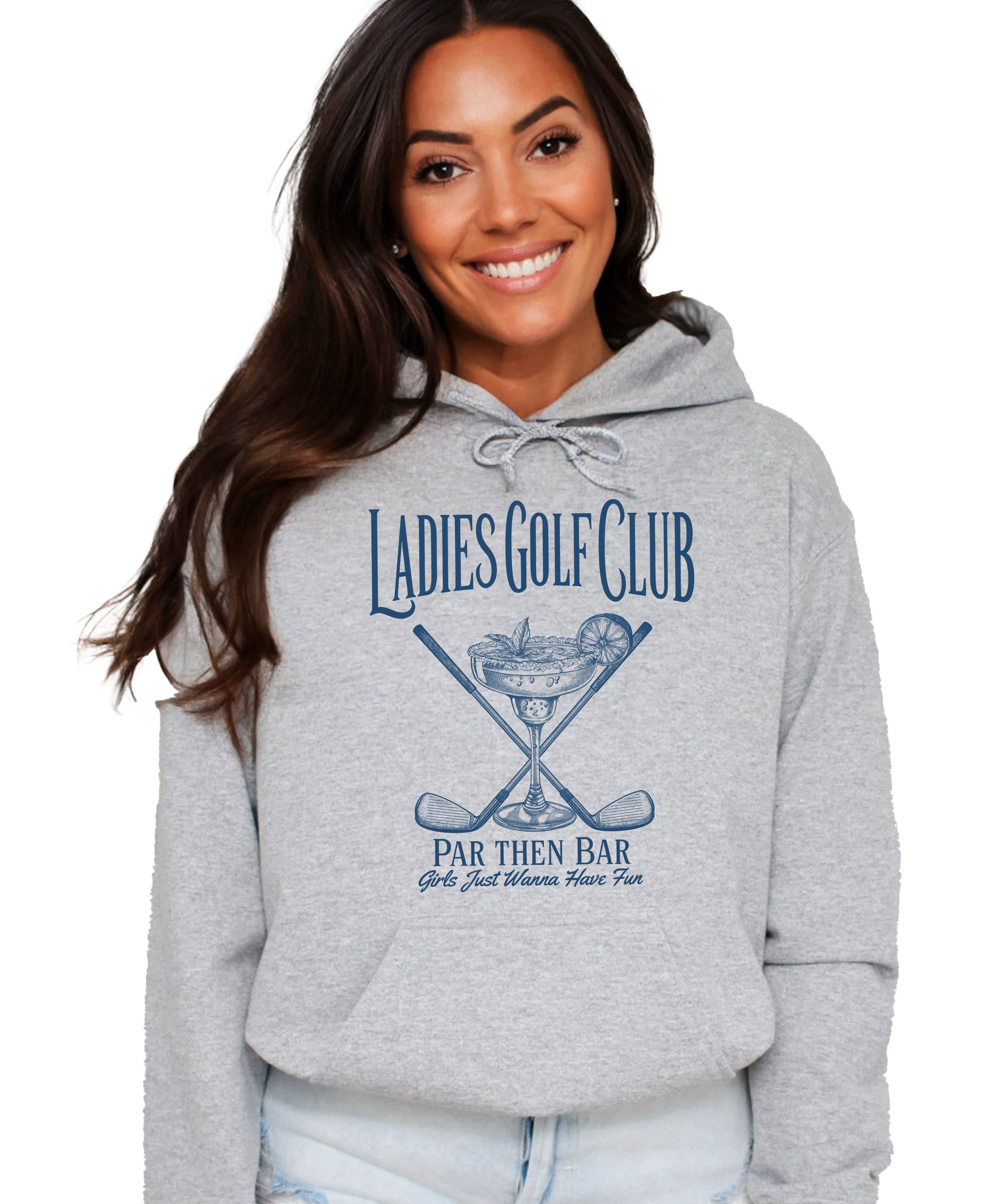 Ladies Golf Club Par Then Bar Hoodie for Women - Gray 2