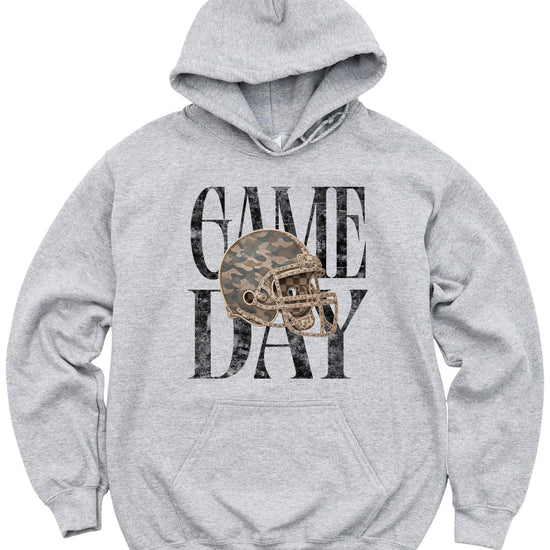 Game Day Camo football helmet hoodie in Gray - view 2