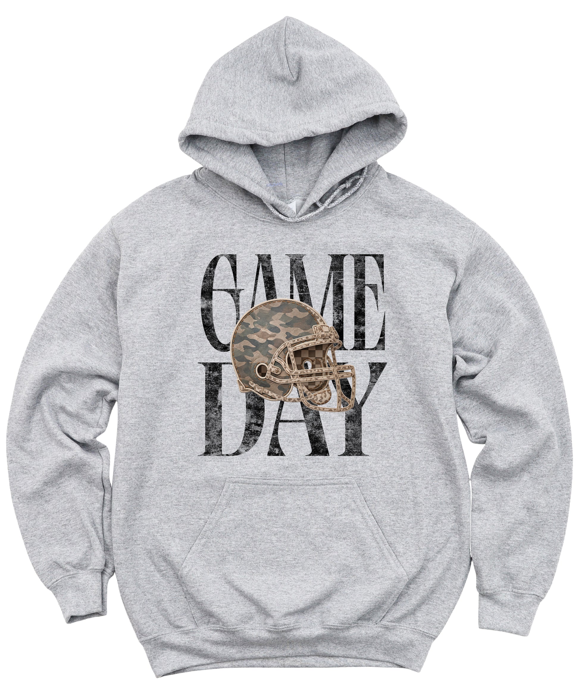 Game Day Camo football helmet hoodie in Gray - view 2