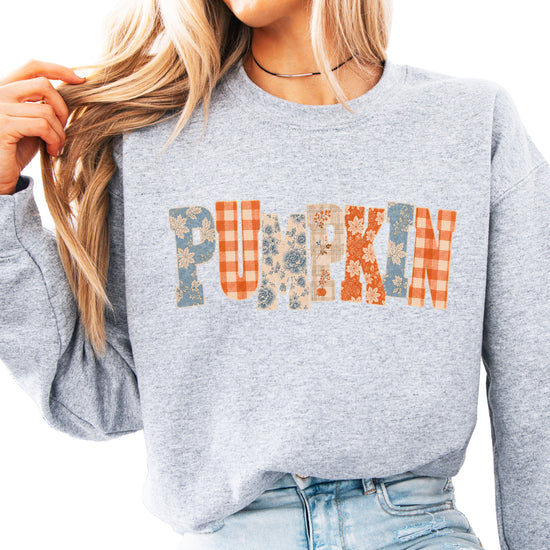 Pumpkin Patch Fall Sweatshirt Gray Sweatshirt view 2
