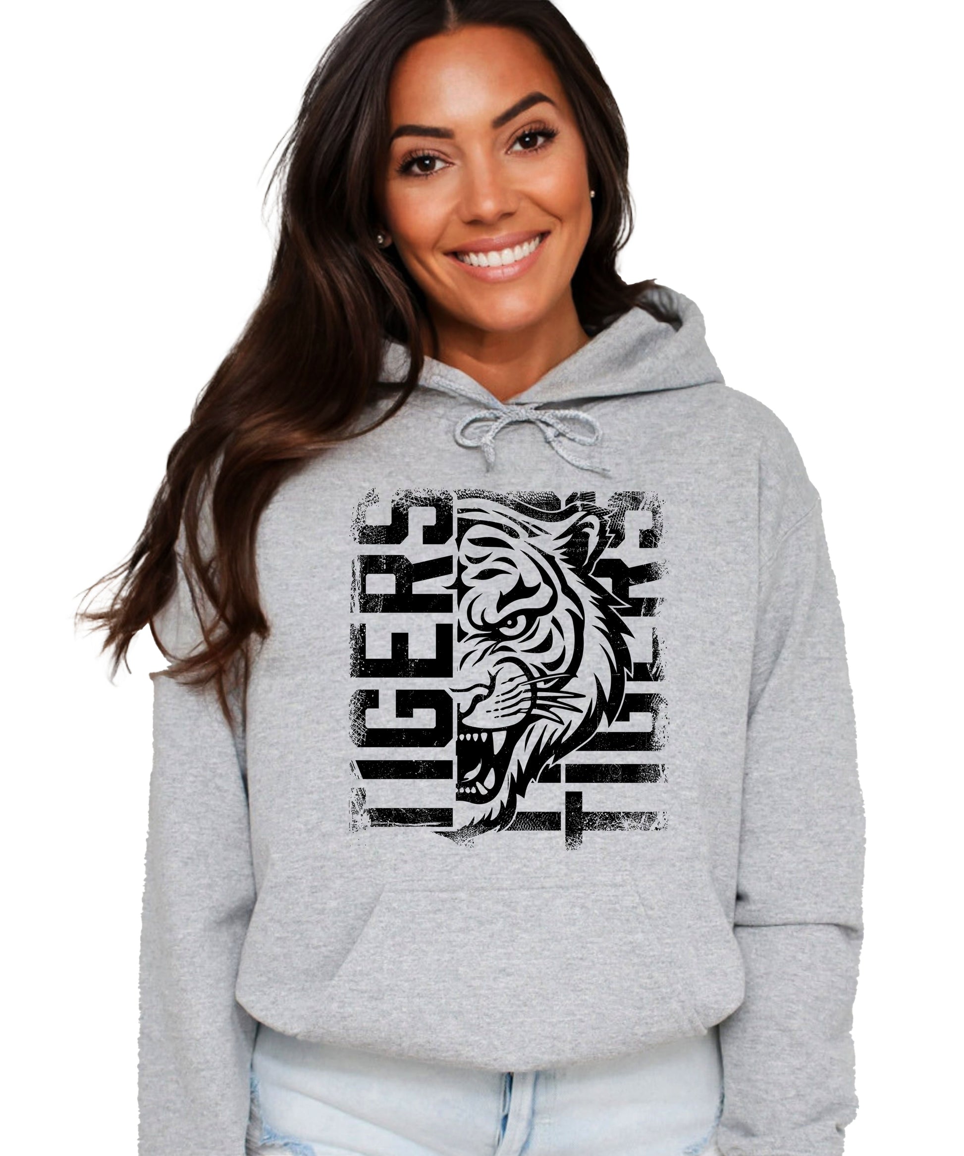 Tigers School Spirit Hoodie Gray view 2