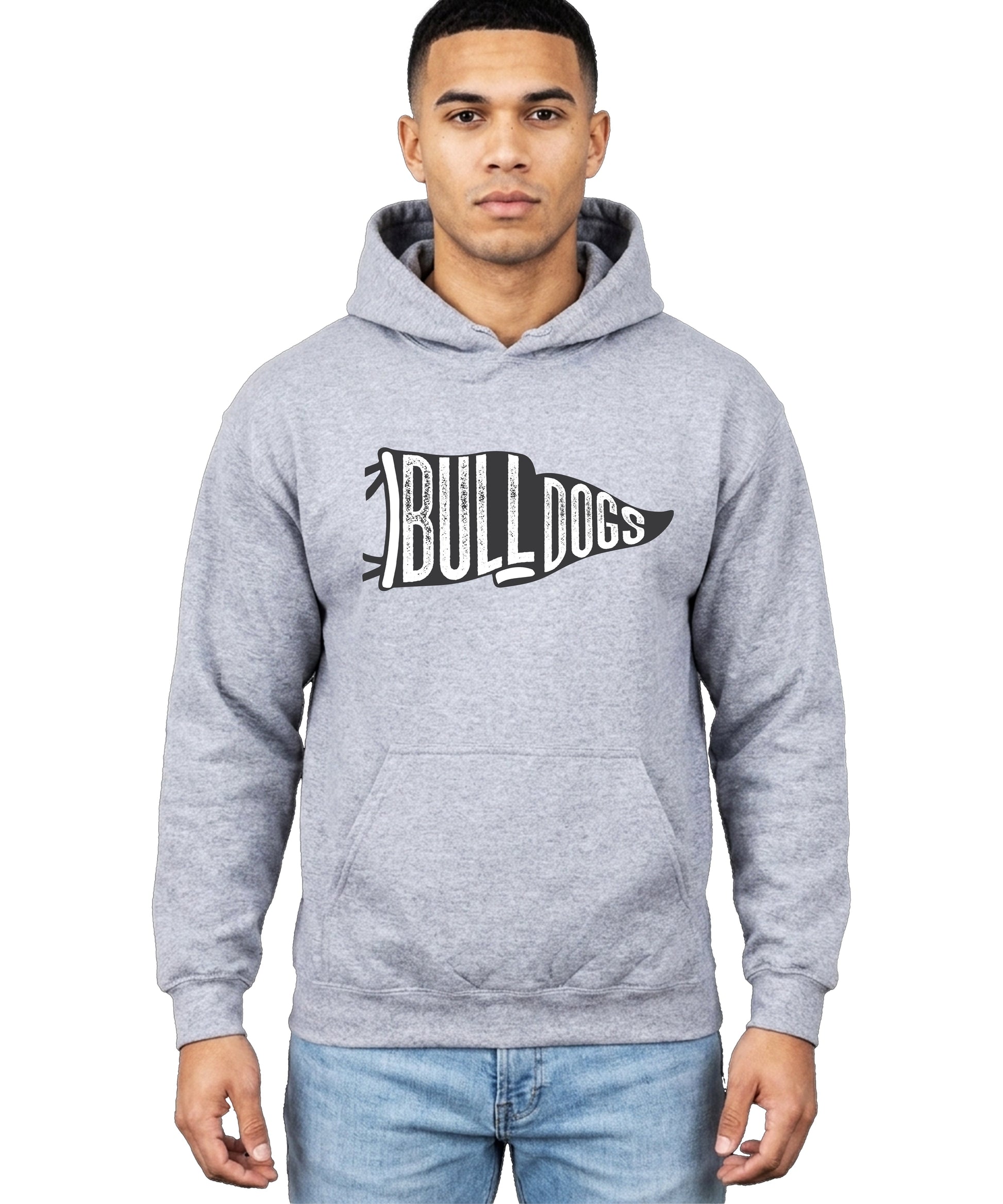 Gray Bulldogs school spirit hoodie - view 3