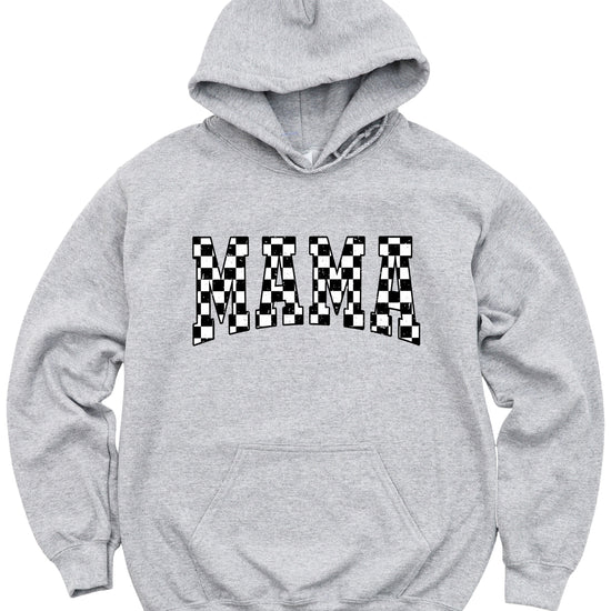 Checkered Mama hoodie for women in Gray - view 3