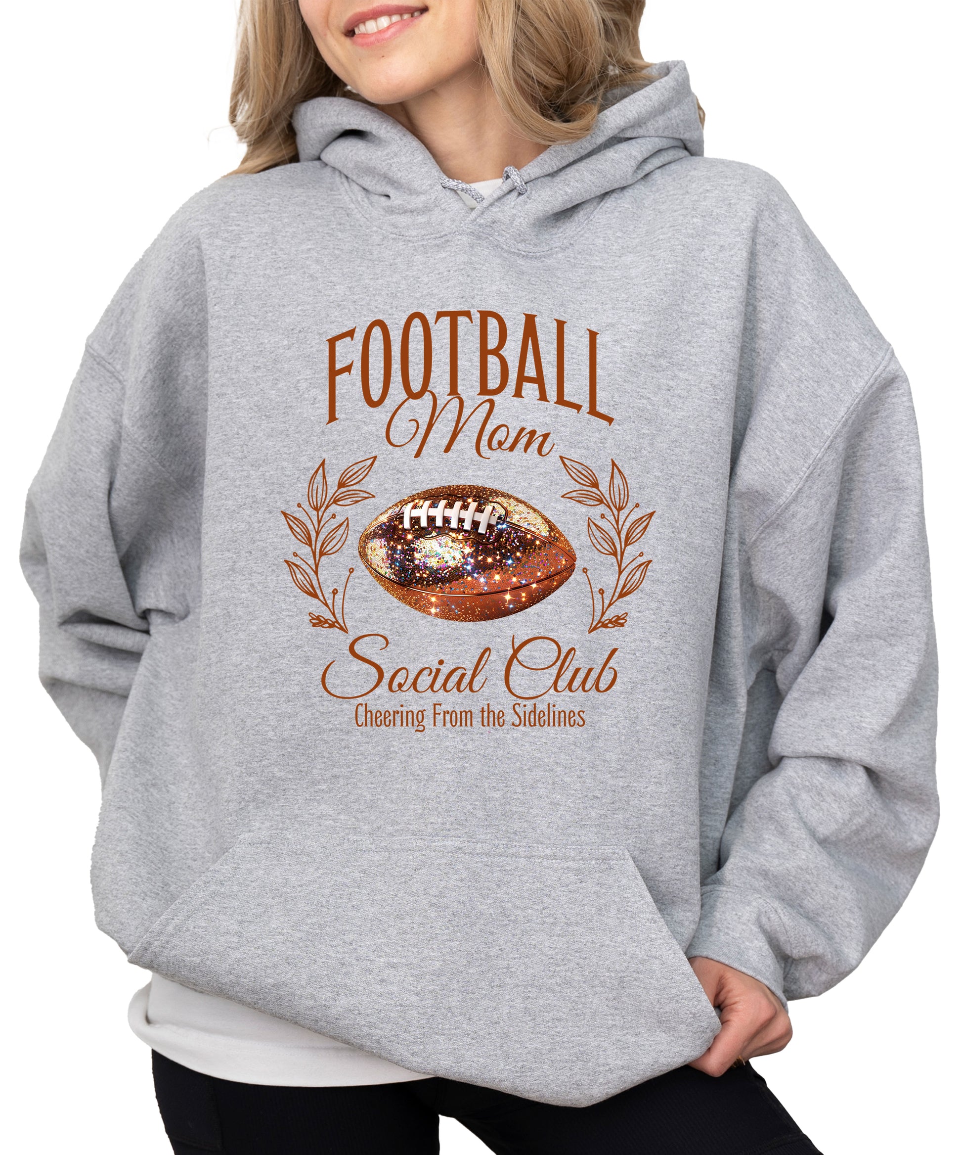 Football Mom Social Club hoodie in Gray - view 3