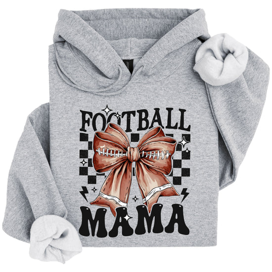 Football Mama Hoodie for Women – Gray view 3