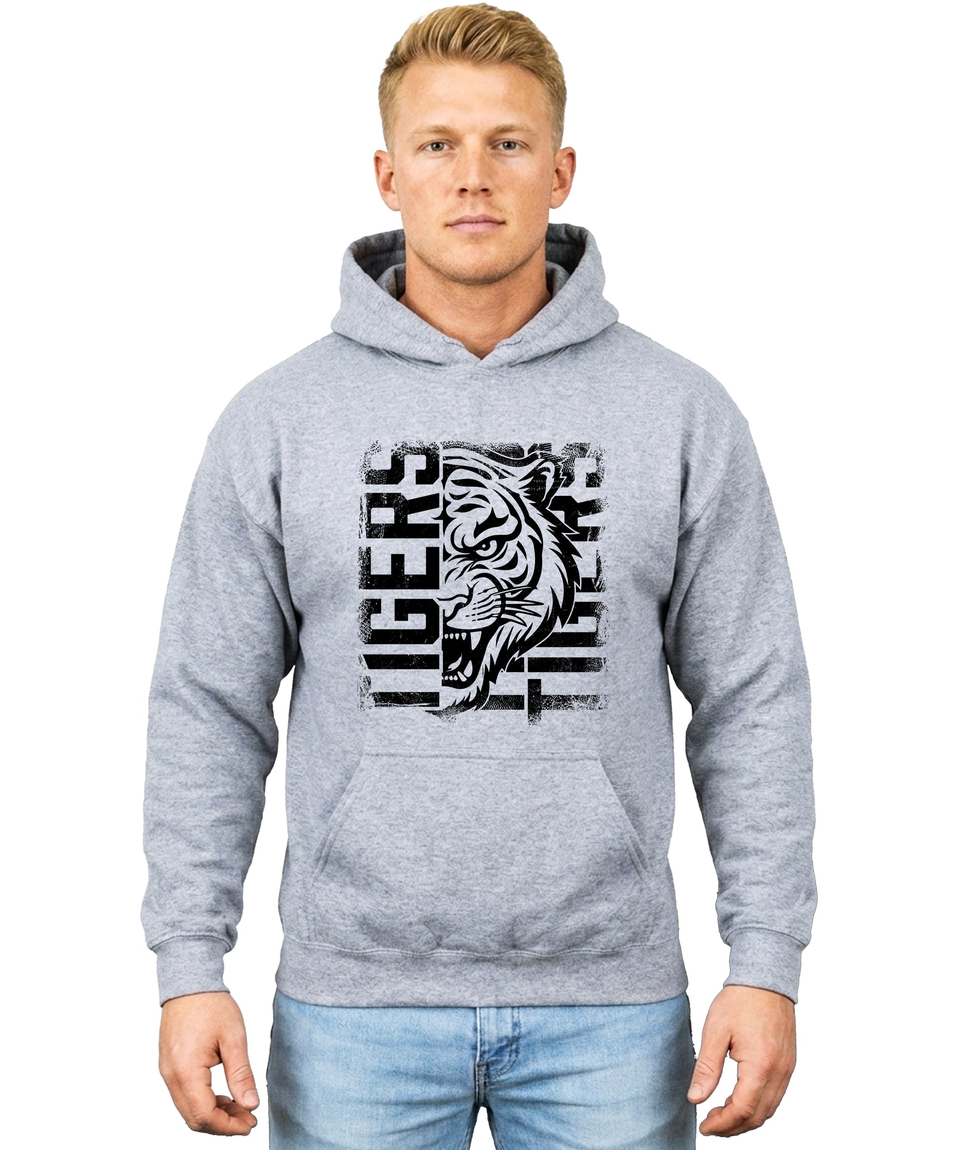 Tigers School Spirit Hoodie Gray view 3