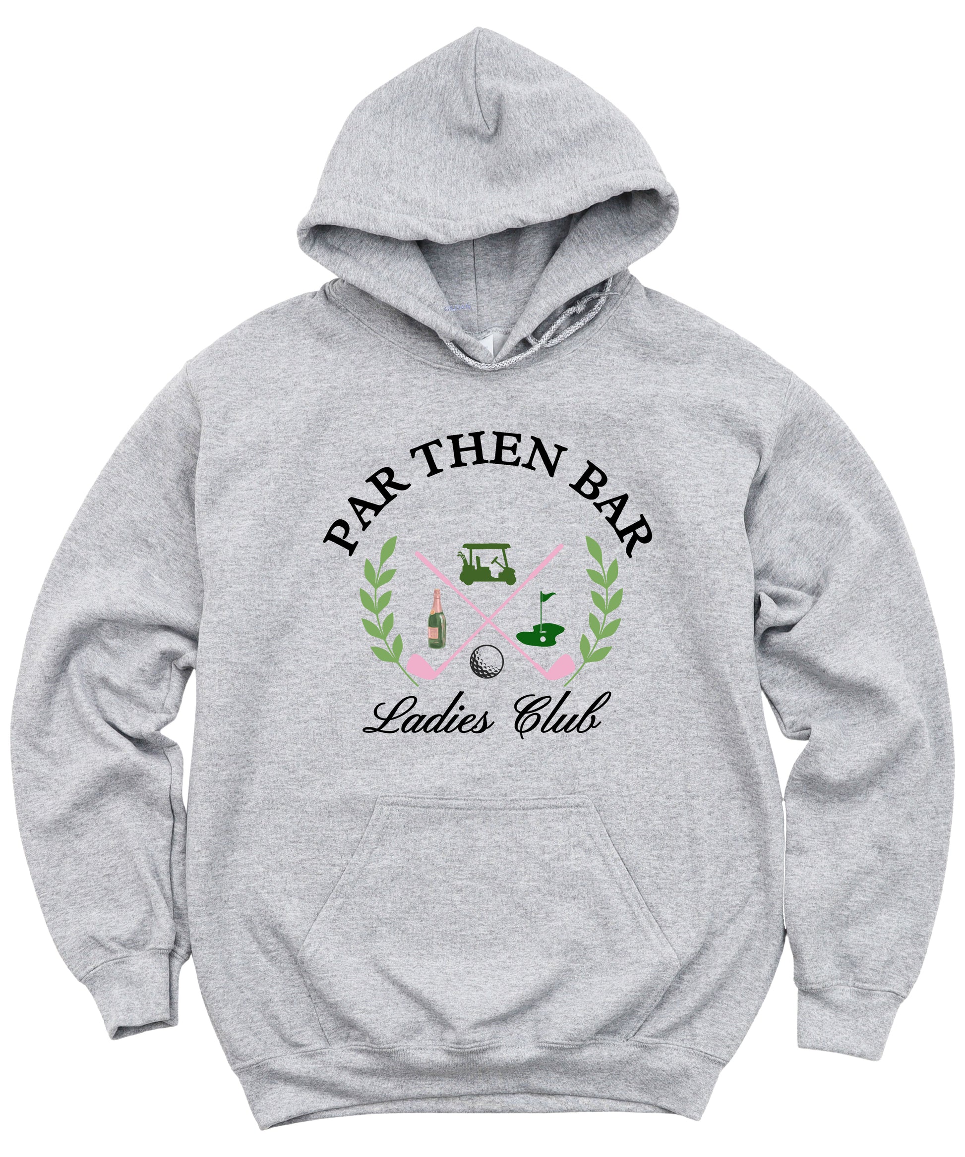 Par Then Bar Ladies Club Golf Hoodie for Women - Gray Hoodie - view 3