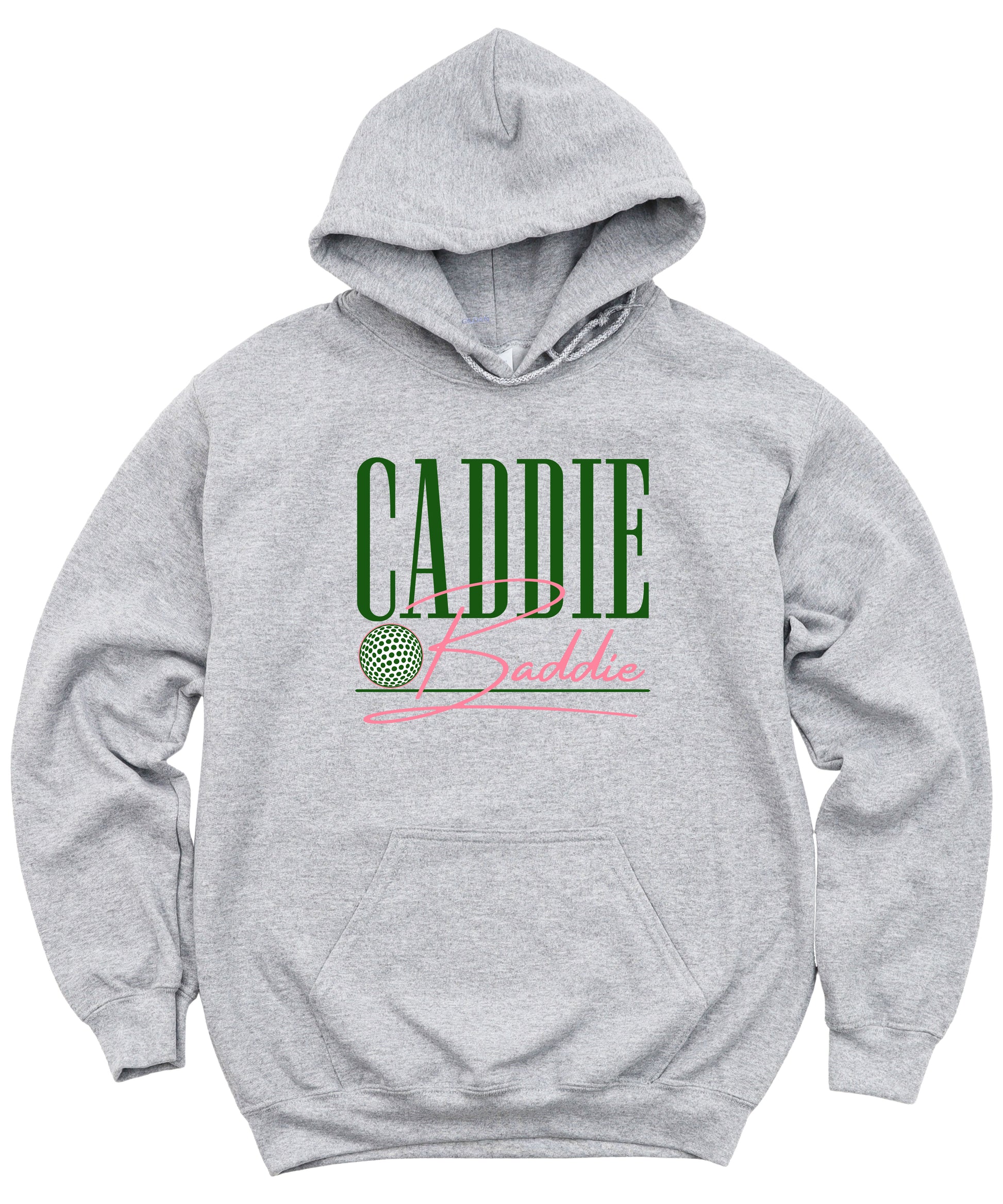Caddie Baddie Golf Hoodie for Women - Gray view 3