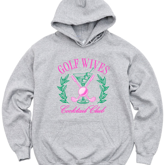 Golf Wives Cocktail Club hoodie for women - Gray view 3