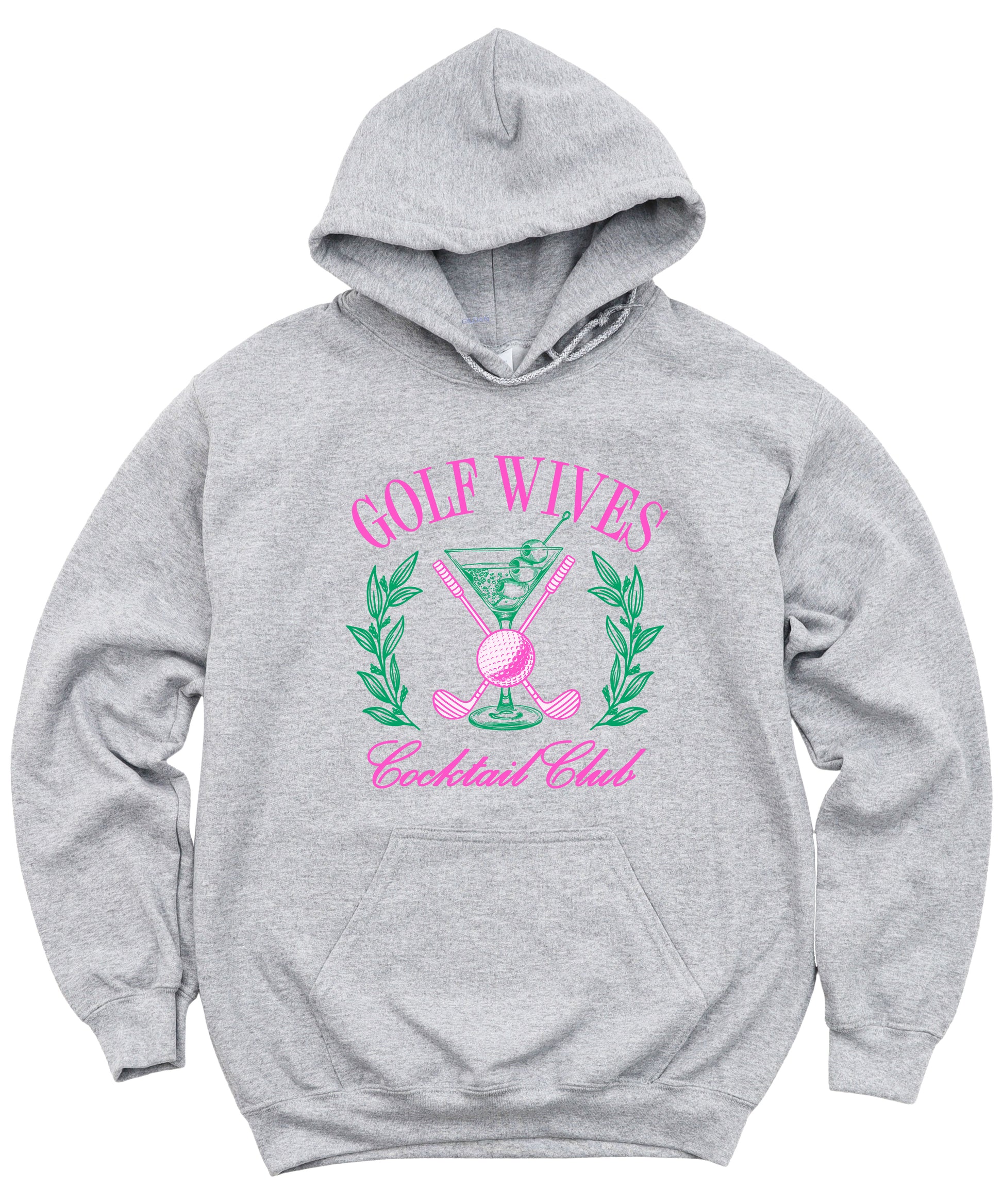 Golf Wives Cocktail Club hoodie for women - Gray view 3