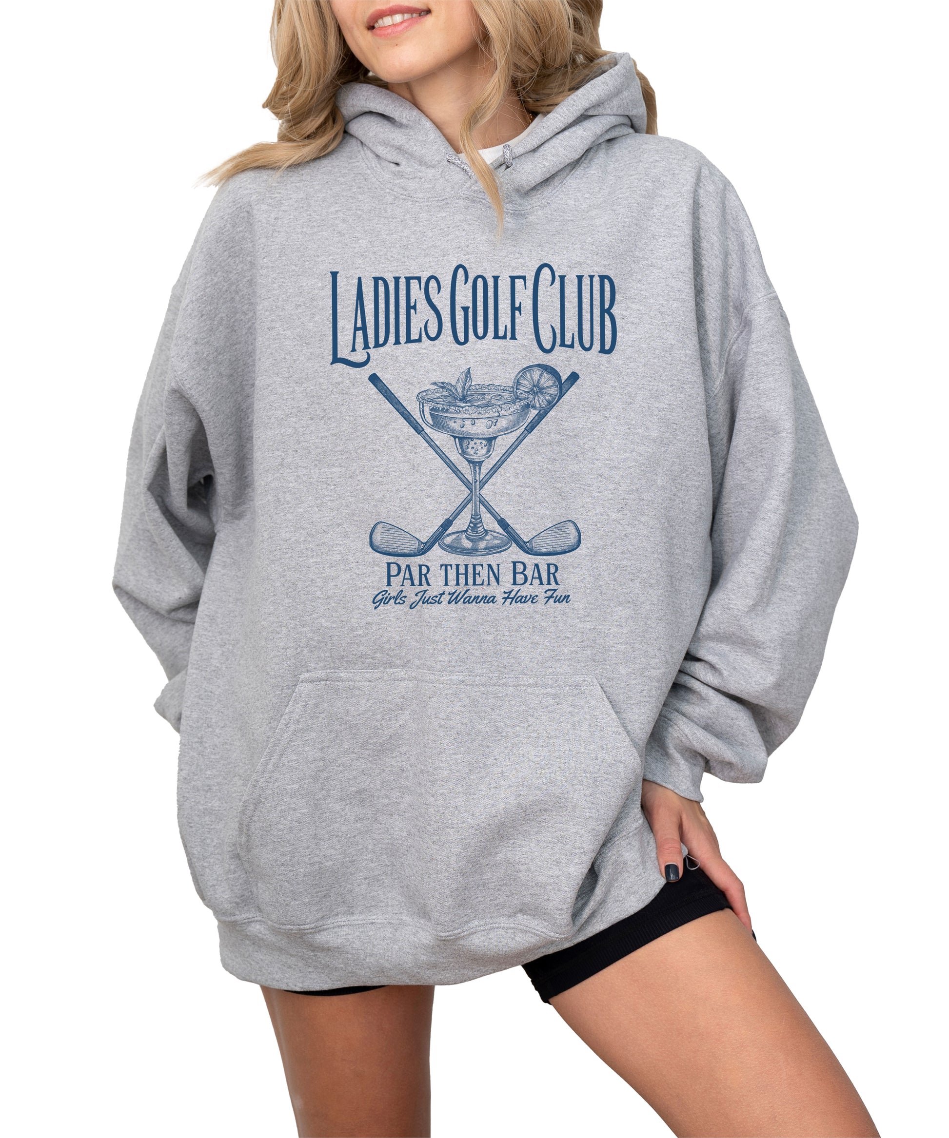 Ladies Golf Club Par Then Bar Hoodie for Women - Gray 4