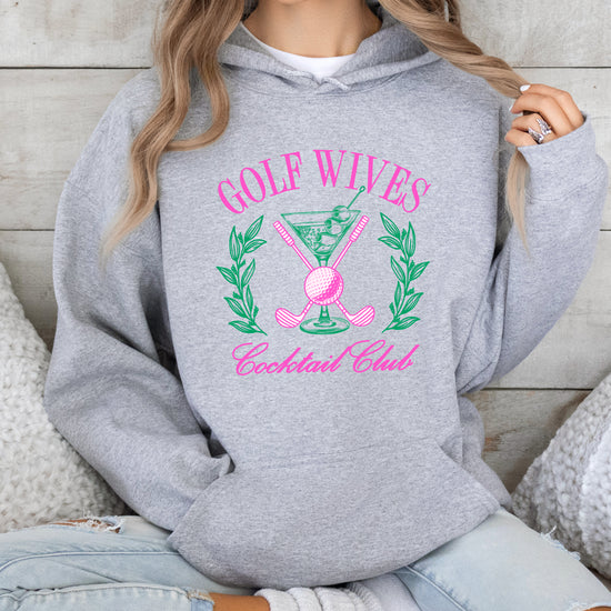 Golf Wives Cocktail Club hoodie for women - Gray view 4