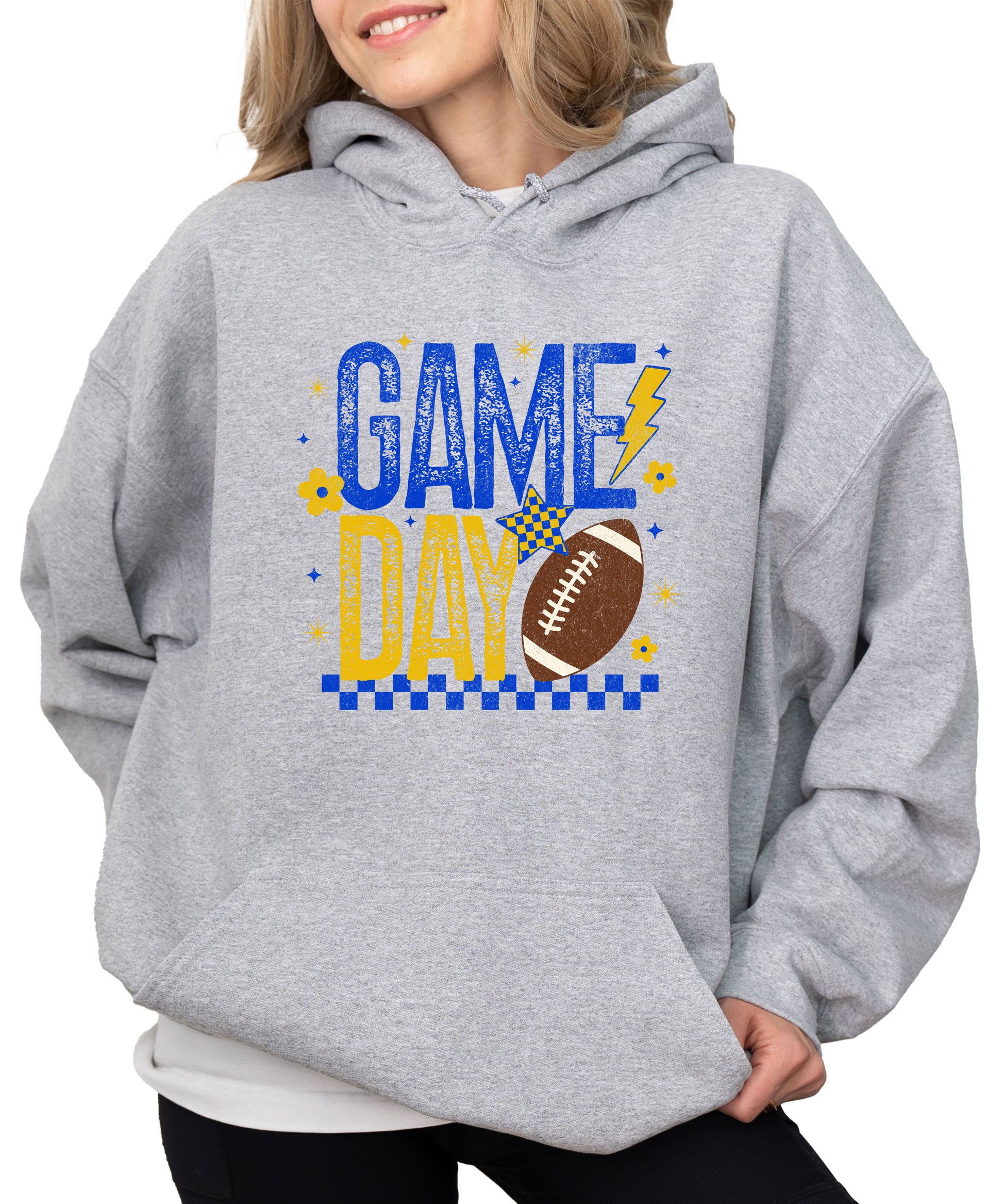 Game Day Football Hoodie Gray 4