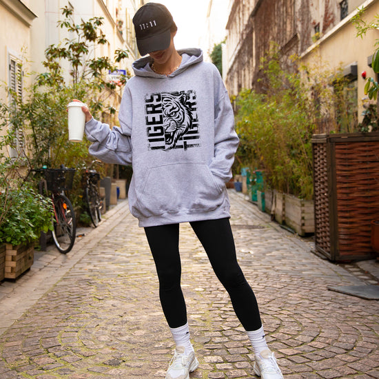 Tigers School Spirit Hoodie Gray view 5