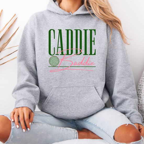 Caddie Baddie Golf Hoodie for Women - Gray view 5