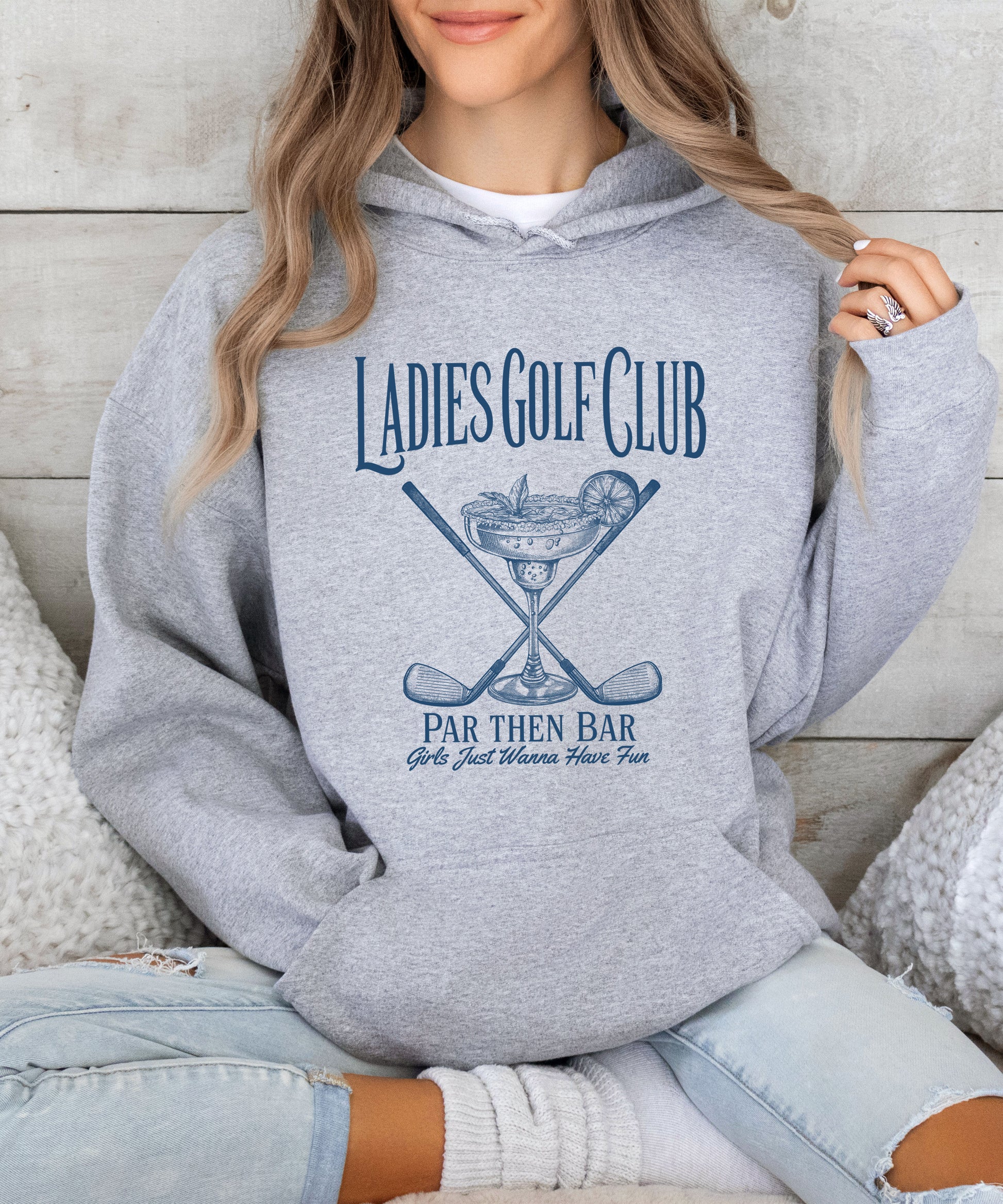 Ladies Golf Club Par Then Bar Hoodie for Women - Gray 5