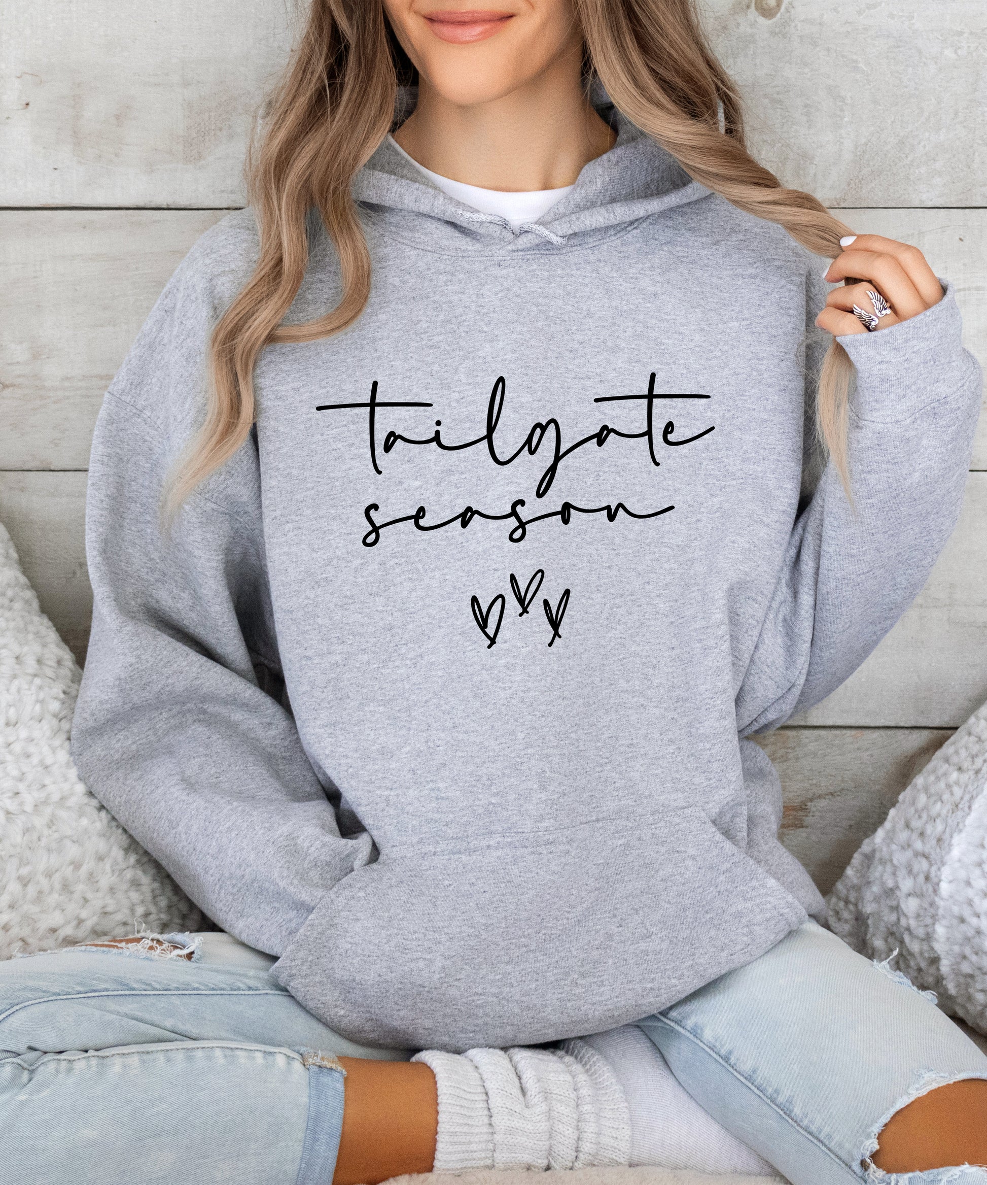 Tailgate Season hoodie Gray view 5