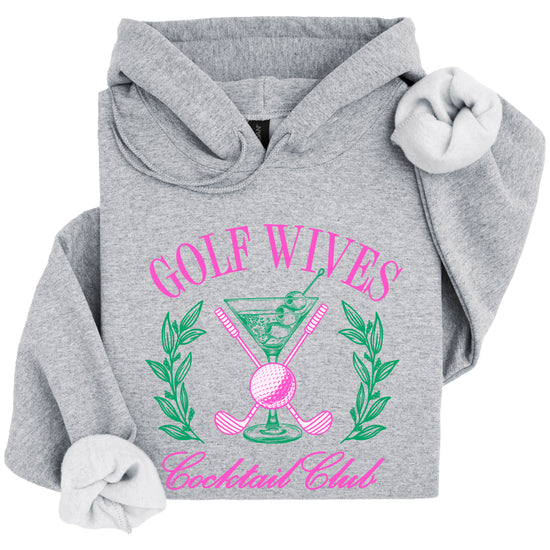 Golf Wives Cocktail Club hoodie for women - Gray view 6