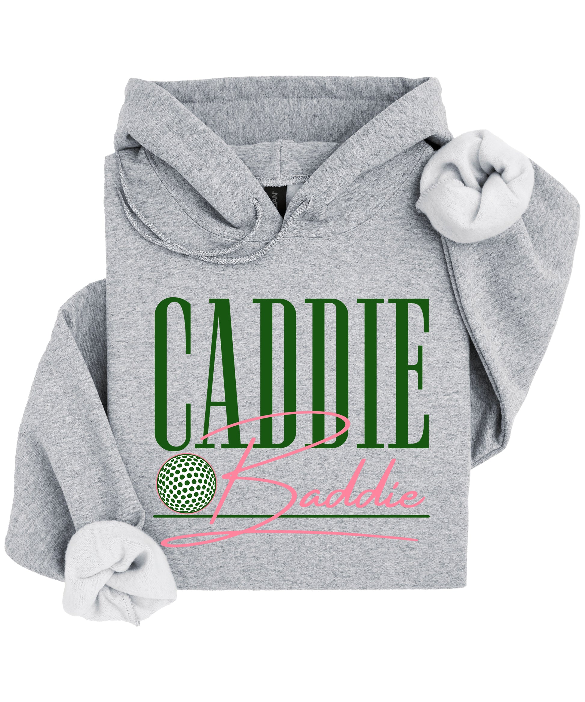 Caddie Baddie Golf Hoodie for Women - Gray view 6