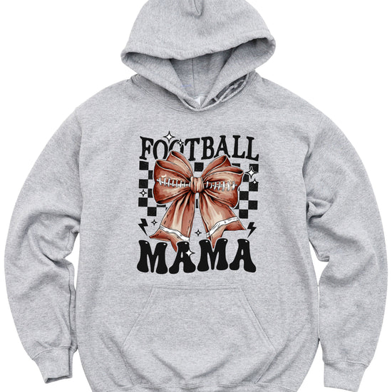 Football Mama Hoodie for Women – Gray view 6