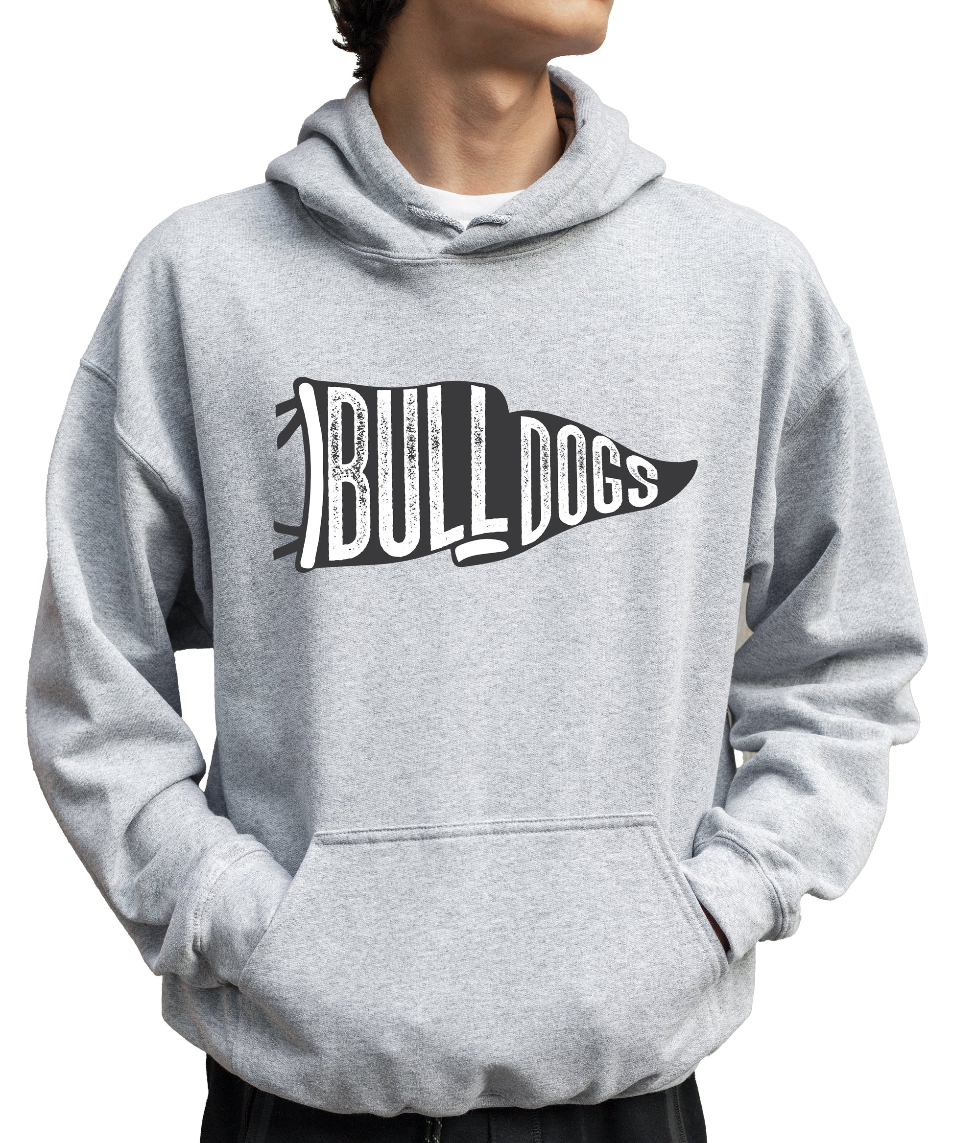 Gray Bulldogs school spirit hoodie - view 6