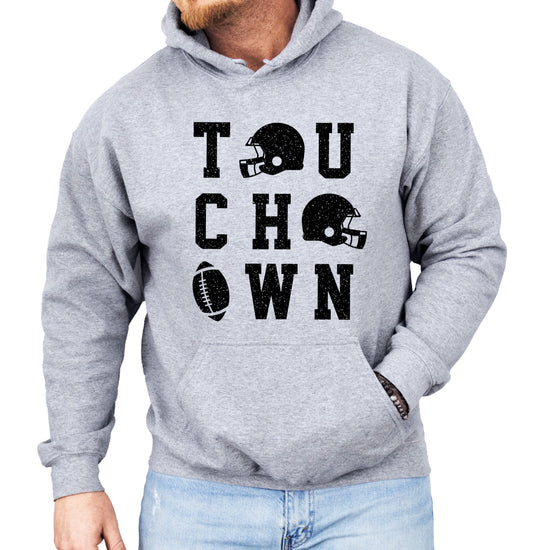 Touchdown football hoodie Gray view 6