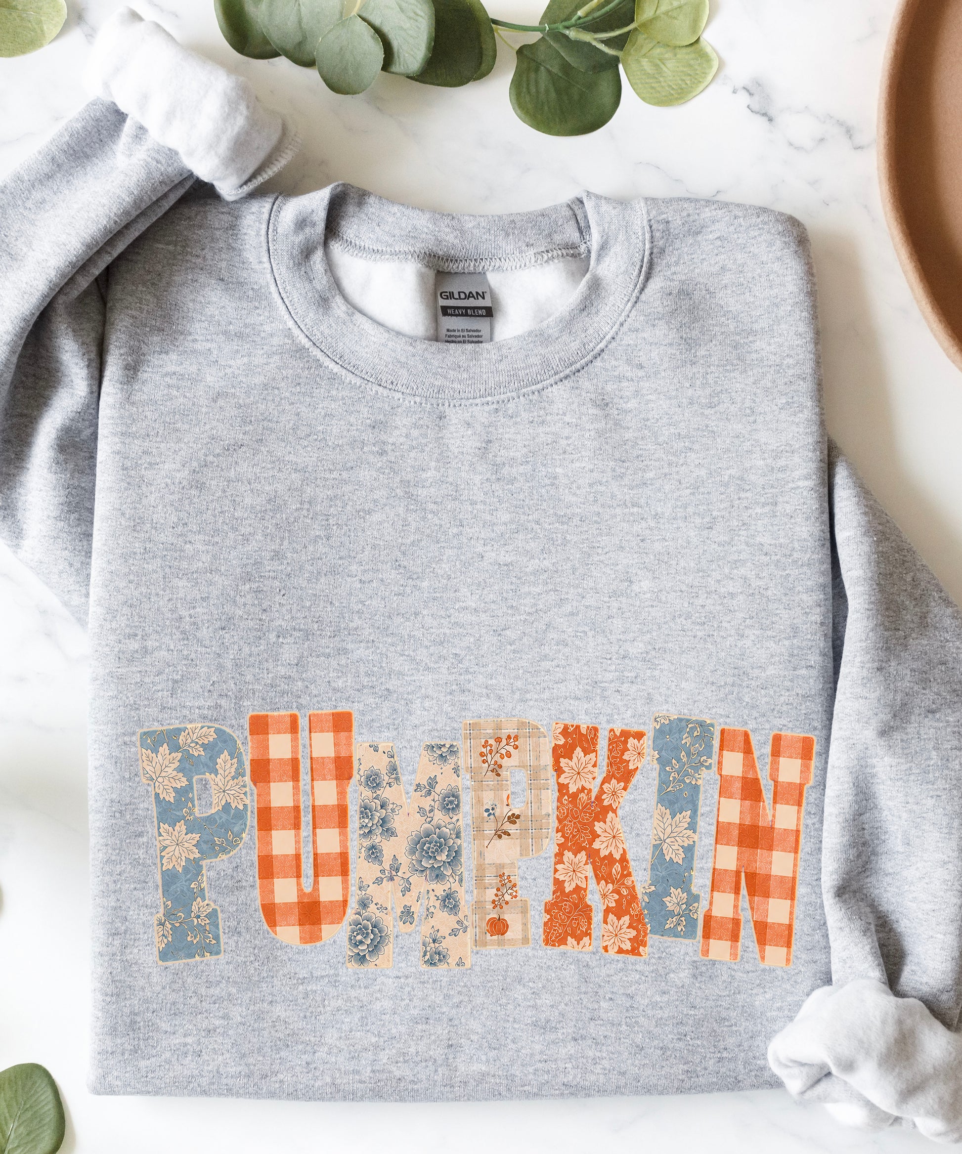 Pumpkin Patch Fall Sweatshirt Gray Sweatshirt view 6
