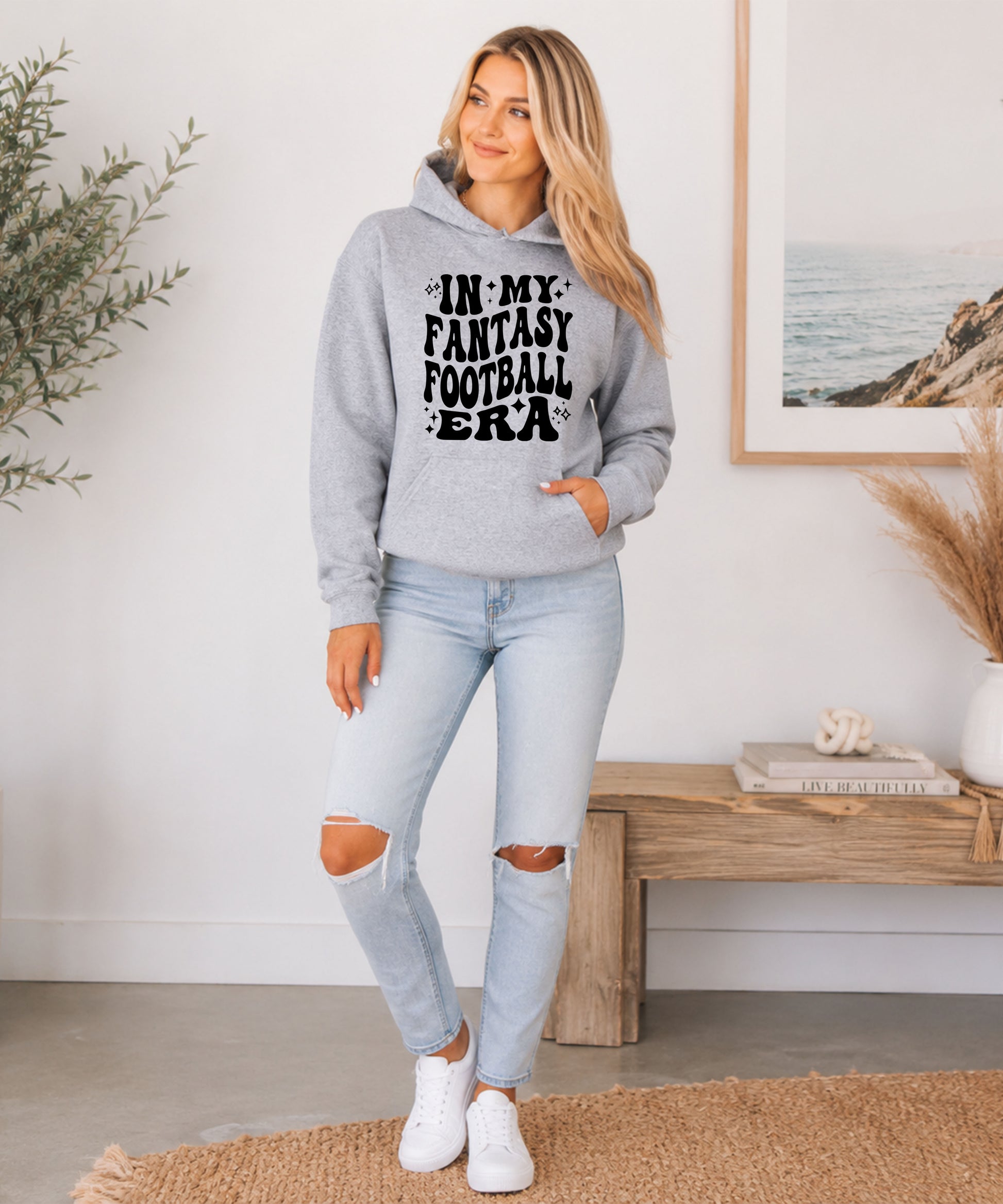 In My Fantasy Football Era hoodie in Gray - view 6