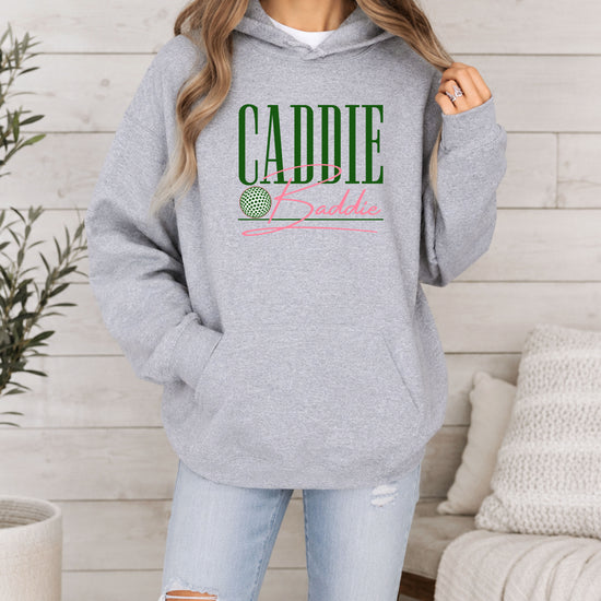 Caddie Baddie Golf Hoodie for Women - Gray view 7
