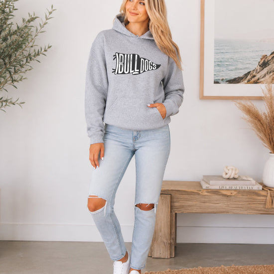 Gray Bulldogs school spirit hoodie - view 7