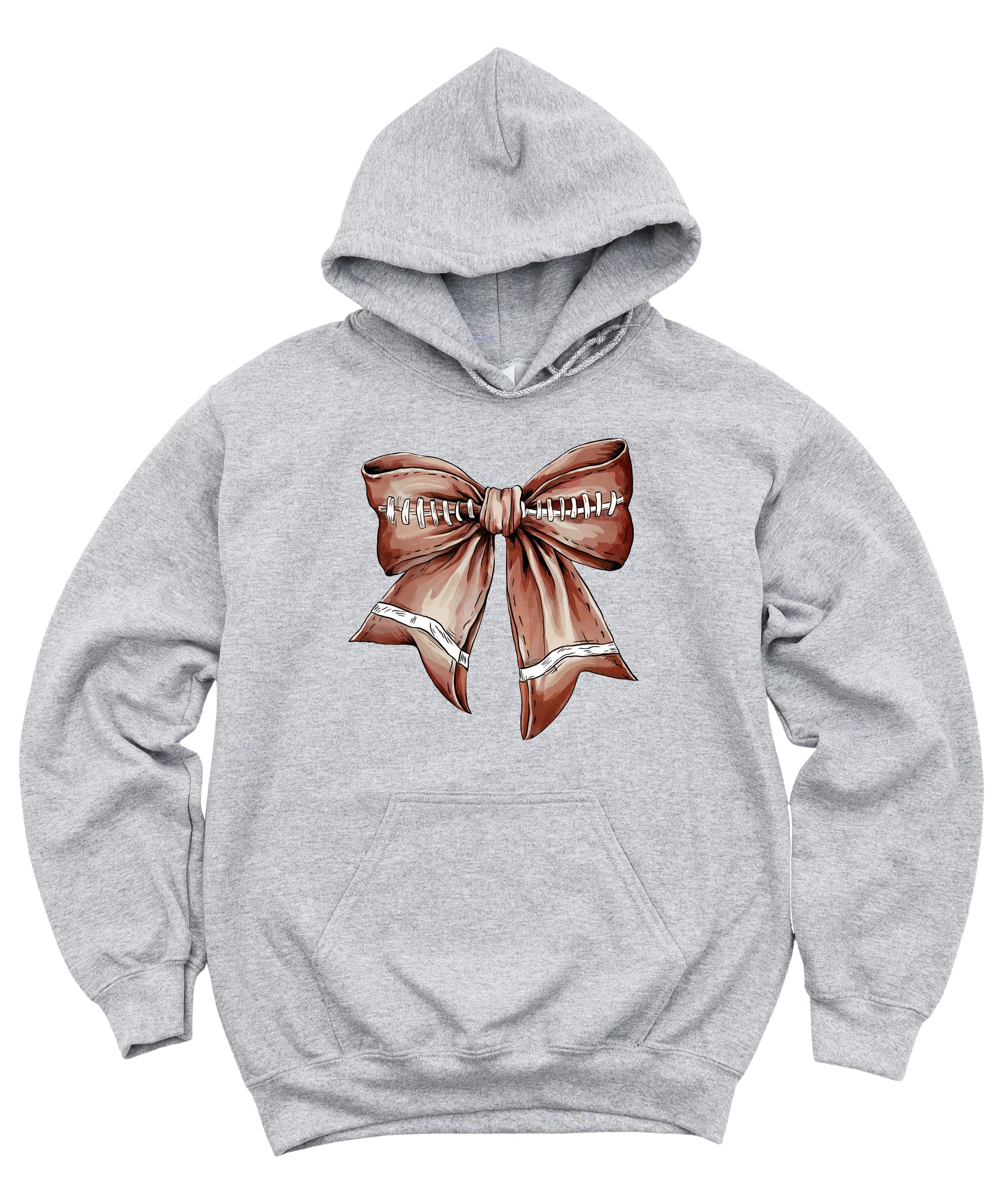 Football Coquette Bow fleece hoodie in Gray - view 7