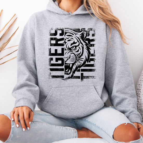 Tigers School Spirit Hoodie Gray view 7
