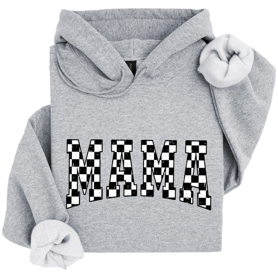 Checkered Mama hoodie for women in Gray - view 7