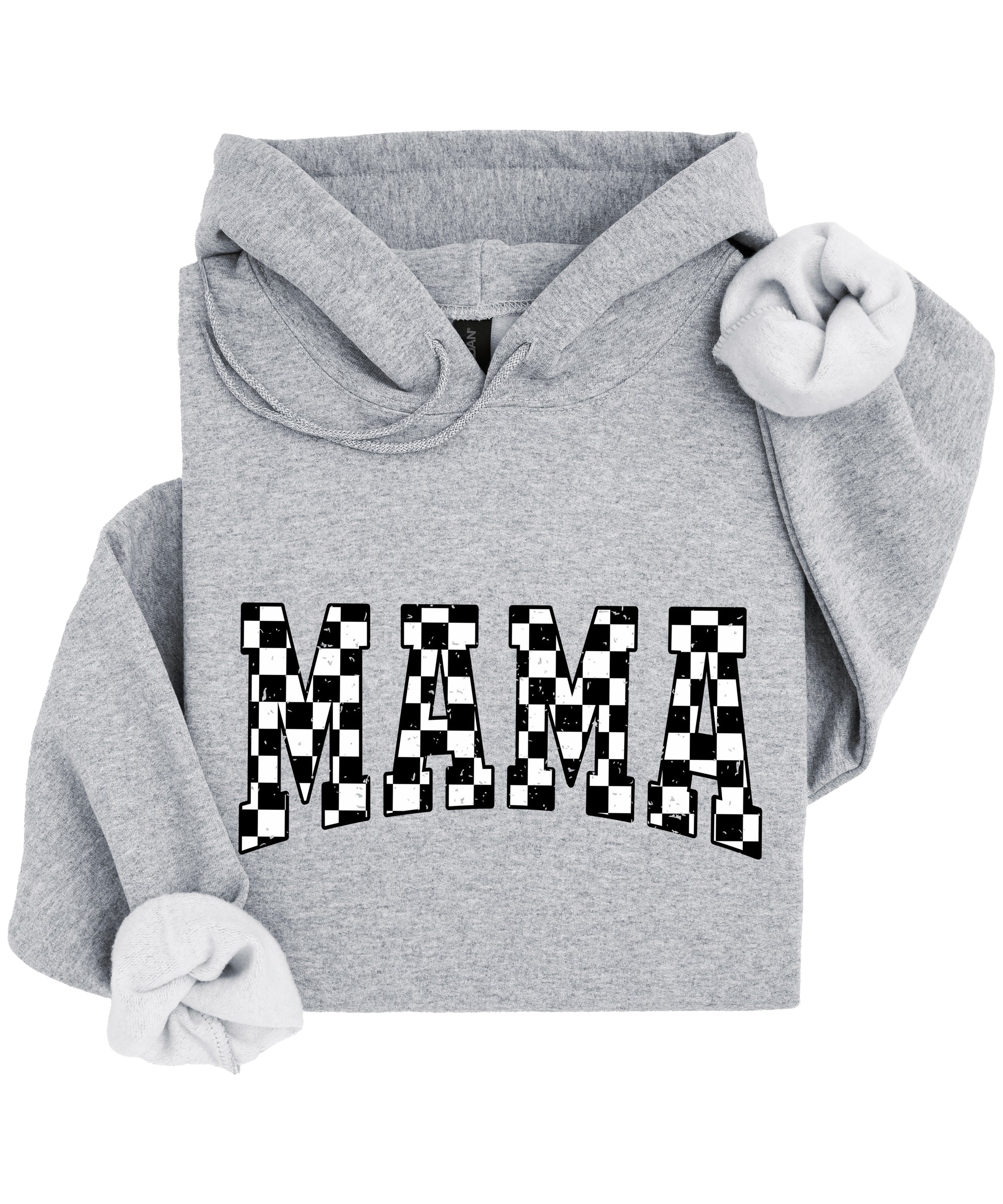 Checkered Mama hoodie for women in Gray - view 7