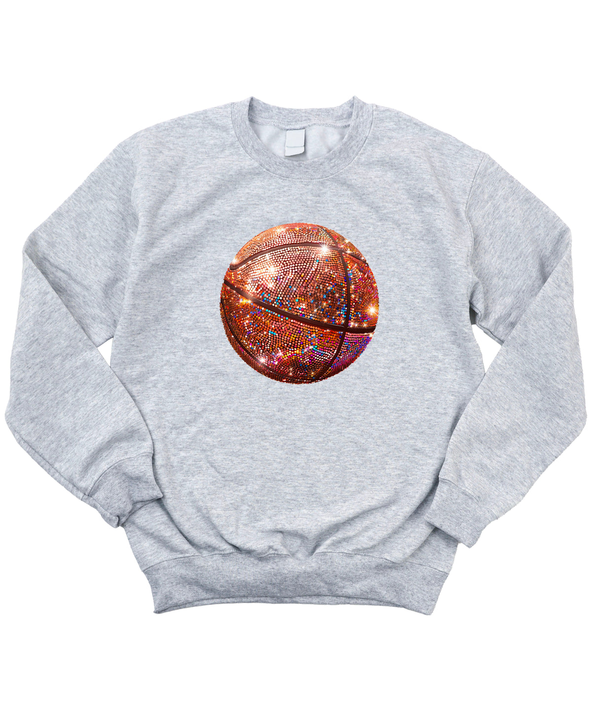 Basketball faux glitter sweatshirt in Gray, adult - view 4