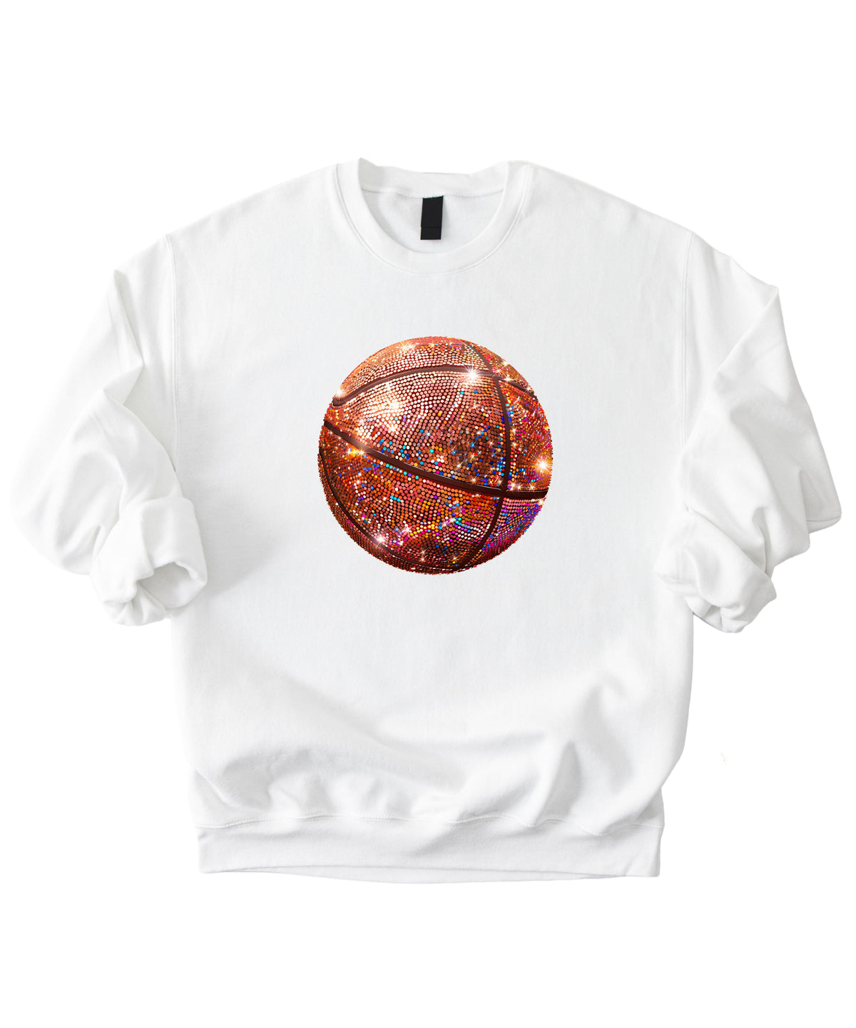 Basketball faux glitter sweatshirt in White, adult - view 4