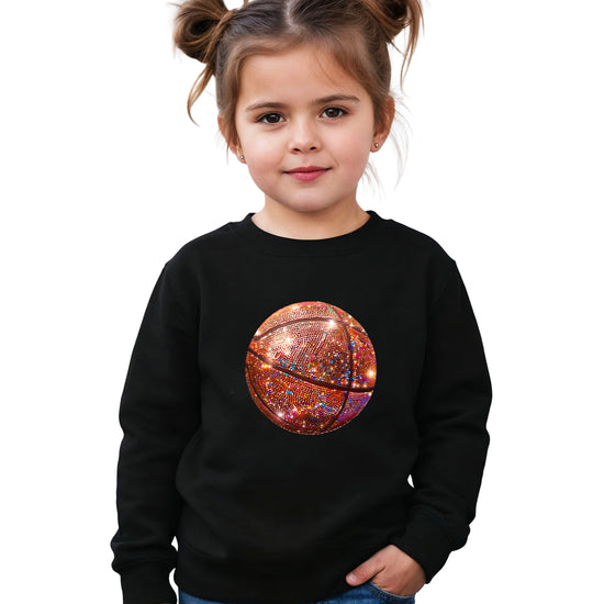Basketball faux glitter sweatshirt in Black, youth - view 1
