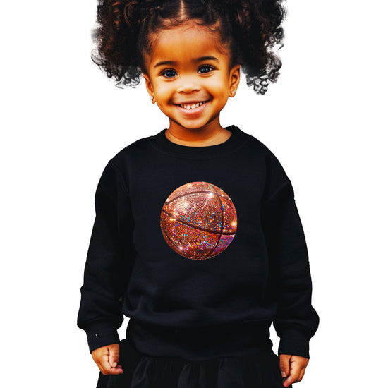 Basketball faux glitter sweatshirt in Black, youth - view 3