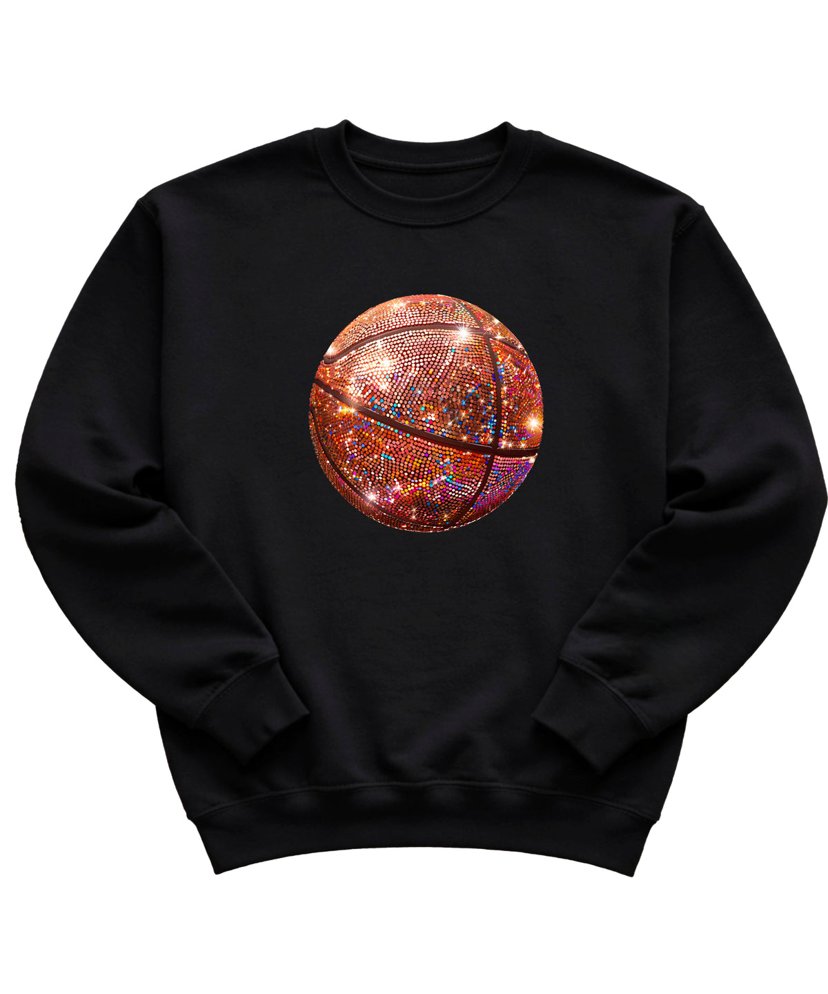 Basketball faux glitter sweatshirt in Black, youth - view 4