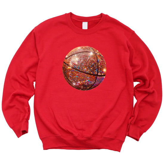 Basketball faux glitter sweatshirt in Red, youth - view 4