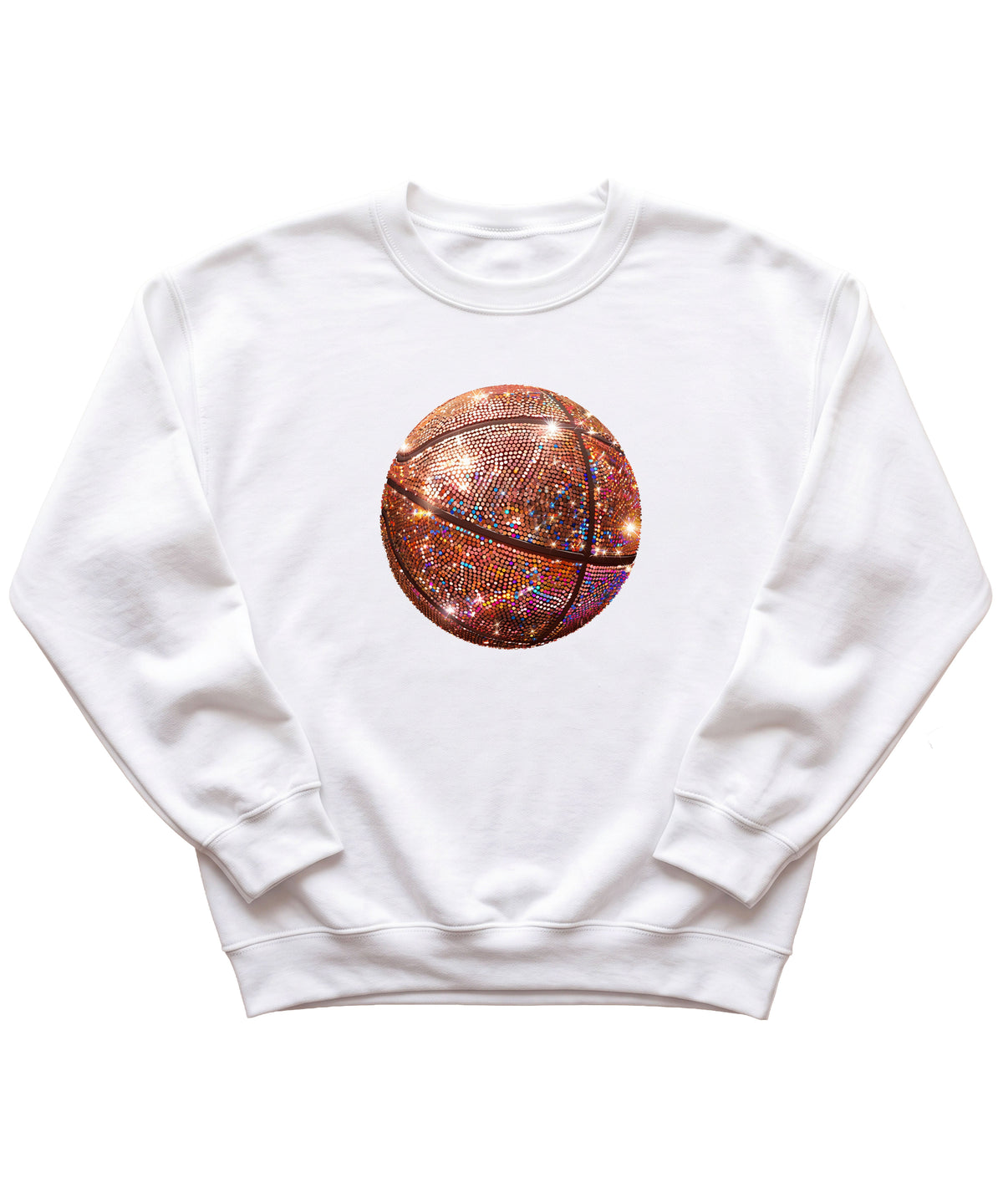 Basketball faux glitter sweatshirt in White, youth - view 4