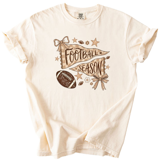 Olive Loves Apple Football Season game day tee - Ivory Shirt - view 3