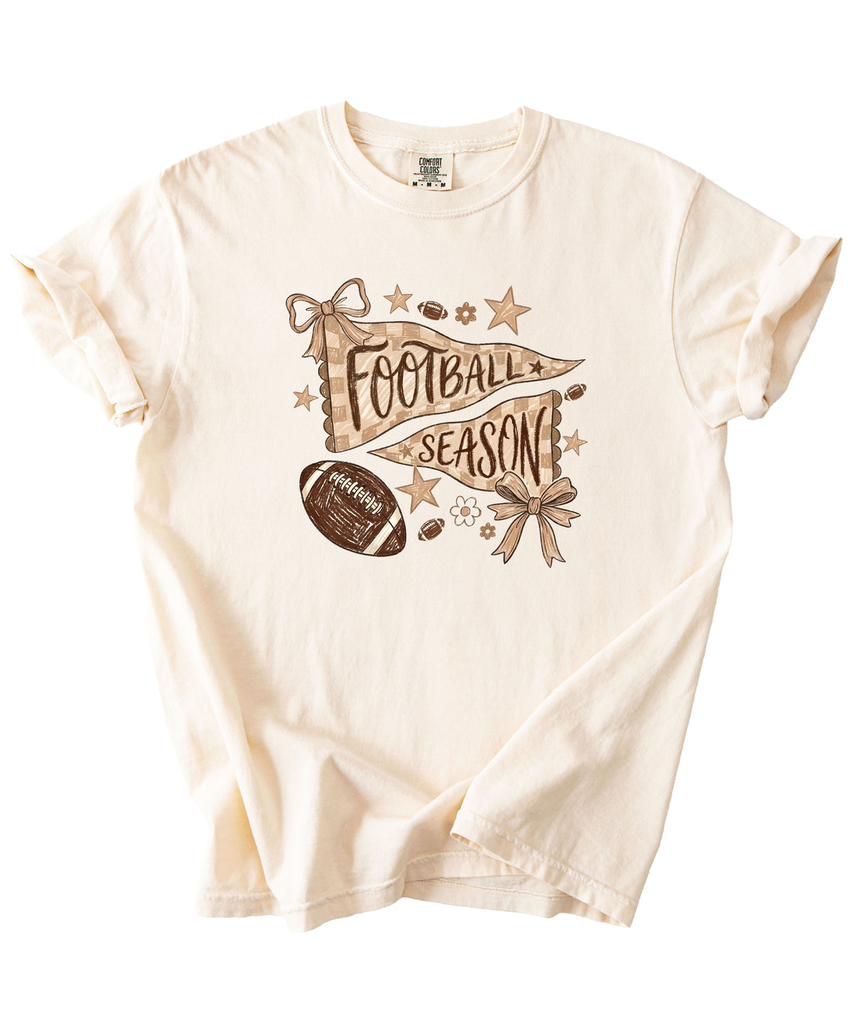 Olive Loves Apple Football Season game day tee - Ivory Shirt - view 3