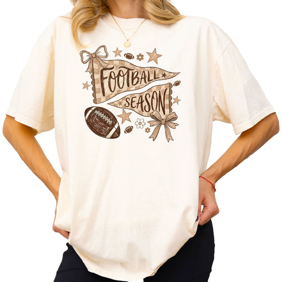 Olive Loves Apple Football Season game day tee - Ivory Shirt - view 4