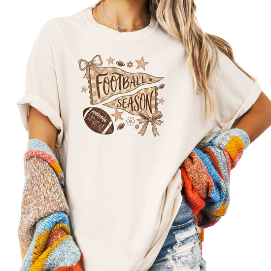 Olive Loves Apple Football Season game day tee - Ivory Shirt - view 5