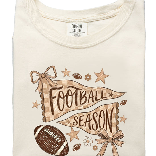Olive Loves Apple Football Season game day tee - Ivory Shirt - view 6